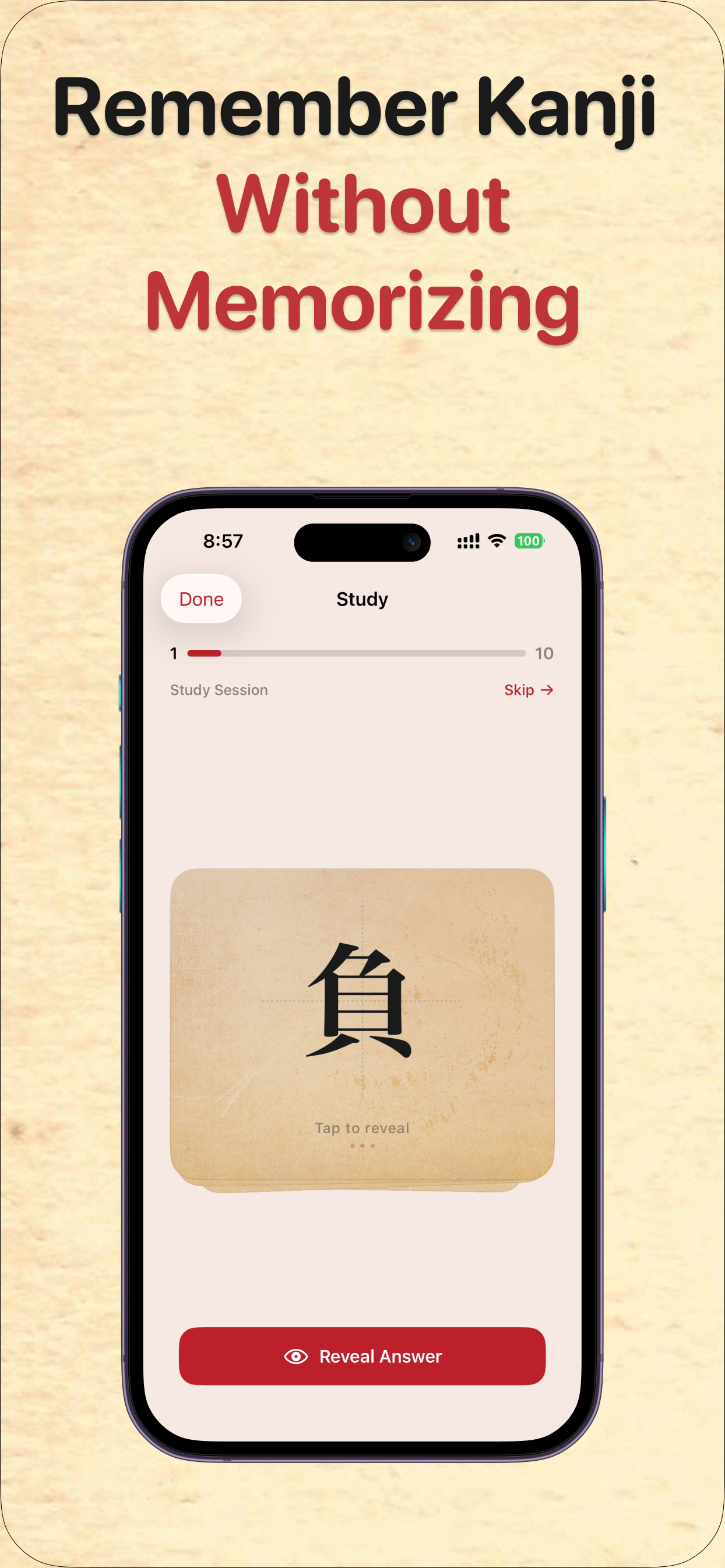 Remember Kanji Without Memorizing — flashcard study